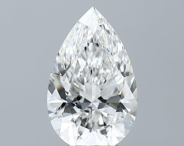Lab-Grown 3.07 Carat Pear Shape Diamond color D Clarity VVS2, precious stones, engagement diamonds