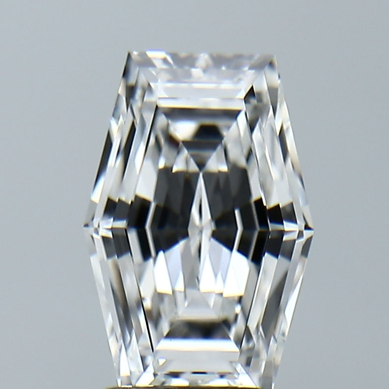 Lab-Grown 2.52 Carat Lozenge Step Cut Diamond color E Clarity VS1, precious stones, engagement diamonds