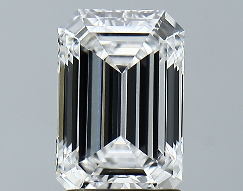Lab-Grown 2.08 Carat Emerald Cut Diamond color D Clarity VVS2 With GIA Certificate, precious stones, engagement diamonds