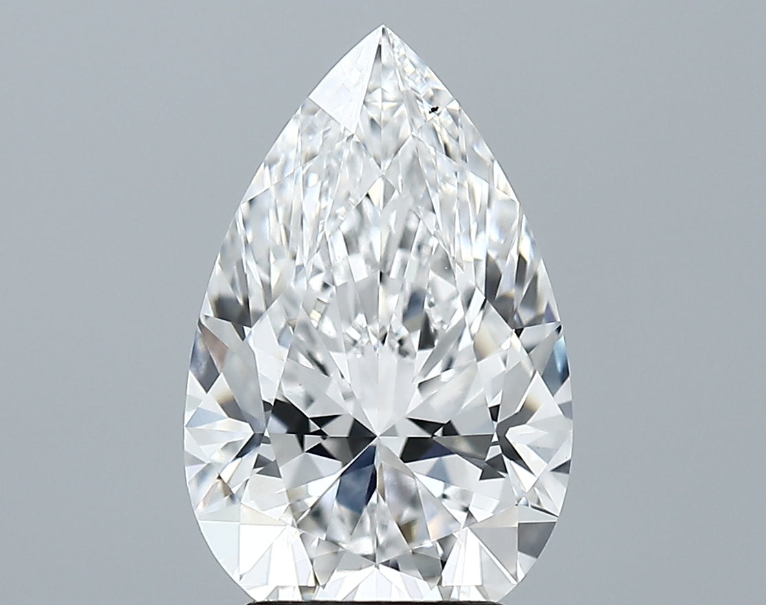Lab-Grown 3.51 Carat Pear Shape Diamond color D Clarity VVS2 With GIA Certificate, precious stones, engagement diamonds