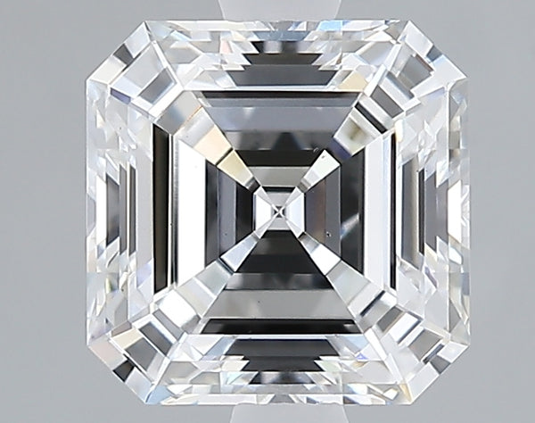 Lab-Grown 1.65 Carat Asscher Cut Diamond color E Clarity VS2 With GIA Certificate, precious stones, engagement diamonds