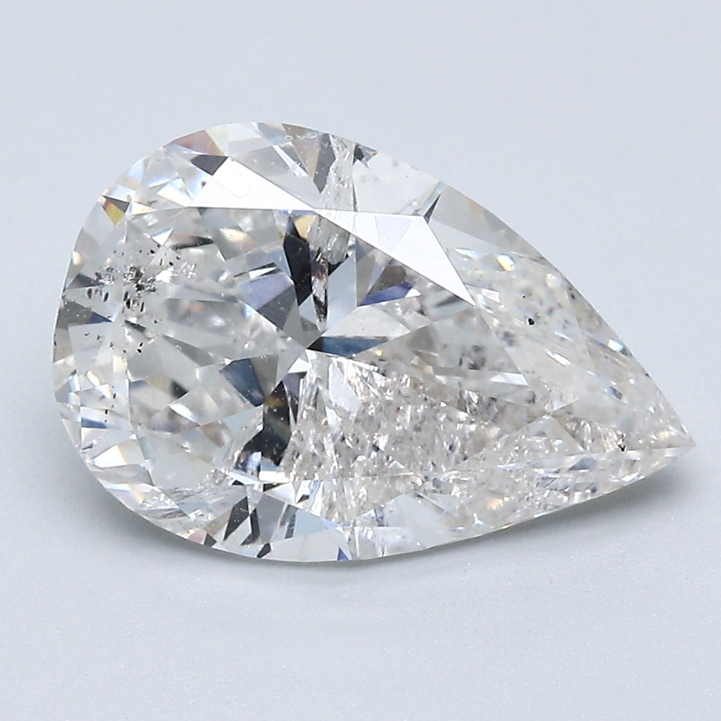 3.43 Carat Pear Shape Natural Mined Diamond F Color I2 Clarity With GIA Certificate, natural diamonds, precious stones, engagement diamonds