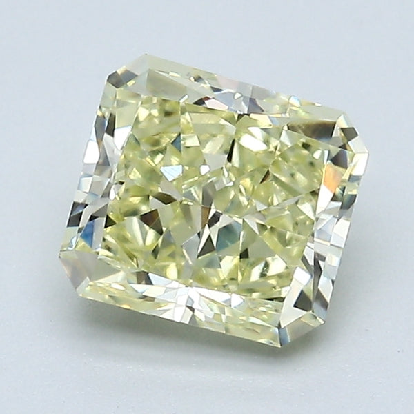 1.52 Carat Radiant Cut Natural Mined Diamond Fancy Light  Yellow Color VVS2 Clarity With GIA Certificate, natural diamonds, precious stones, engagement diamonds