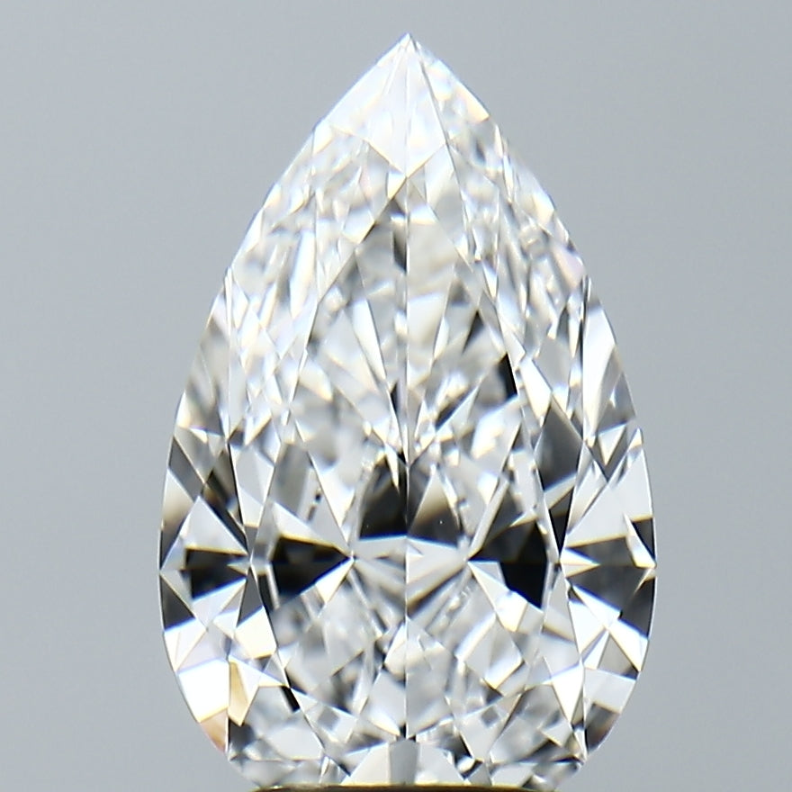 Lab-Grown 2.94 Carat Pear Shape Diamond color E Clarity VVS2, precious stones, engagement diamonds