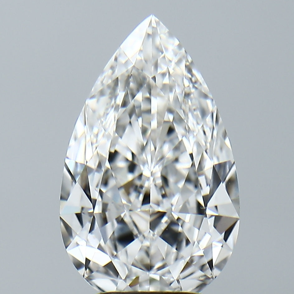 Lab-Grown 3.26 Carat Pear Shape Diamond color E Clarity VVS2, precious stones, engagement diamonds