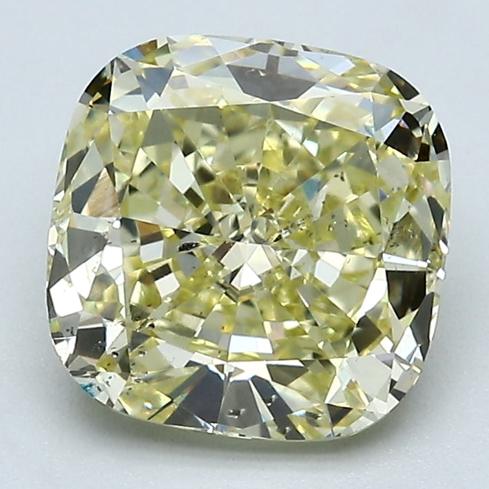 2.59 Carat Cushion Brilliant Natural Mined Diamond Fancy  Yellow Color SI2 Clarity With GIA Certificate, natural diamonds, precious stones, engagement diamonds