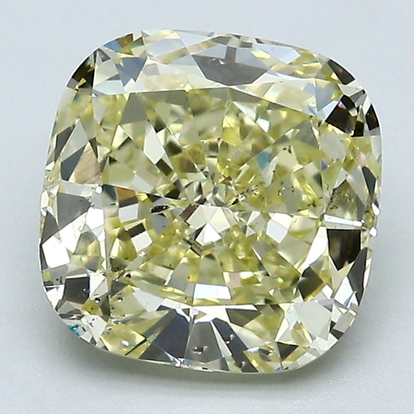 2.59 Carat Cushion Brilliant Natural Mined Diamond Fancy  Yellow Color SI2 Clarity With GIA Certificate, natural diamonds, precious stones, engagement diamonds