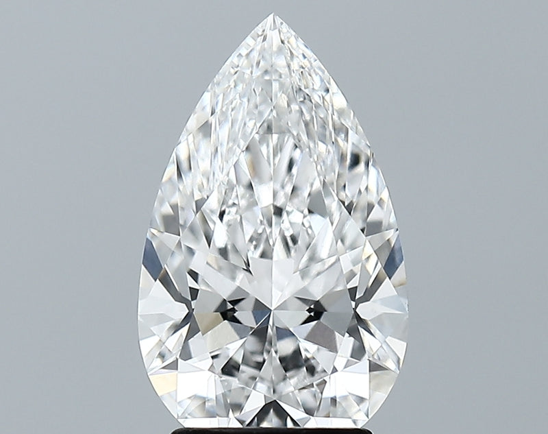 Lab-Grown 2.68 Carat Pear Shape Diamond color E Clarity VVS1 With GIA Certificate, precious stones, engagement diamonds