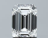 Lab-Grown 1.75 Carat Emerald Cut Diamond color E Clarity VVS2 With GIA Certificate, precious stones, engagement diamonds