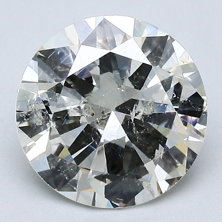 2.09 Carat Round Brilliant Natural Mined Diamond K Color I1 Clarity With GIA Certificate, natural diamonds, precious stones, engagement diamonds