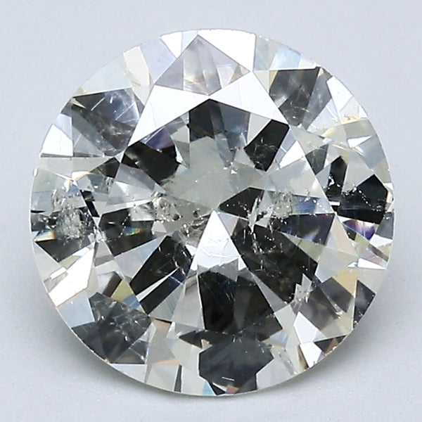 2.09 Carat Round Brilliant Natural Mined Diamond K Color I1 Clarity With GIA Certificate, natural diamonds, precious stones, engagement diamonds