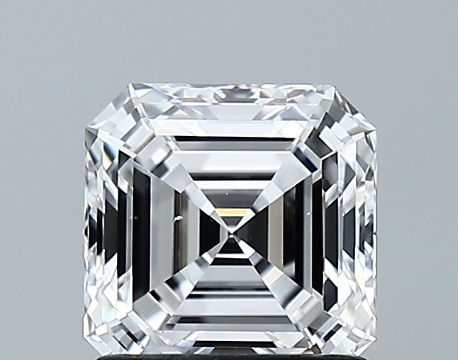 Lab-Grown 1.35 Carat Asscher Cut Diamond color D Clarity VS1 With GIA Certificate, precious stones, engagement diamonds