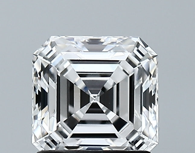 Lab-Grown 1.38 Carat Asscher Cut Diamond color E Clarity VVS1 With GIA Certificate, precious stones, engagement diamonds