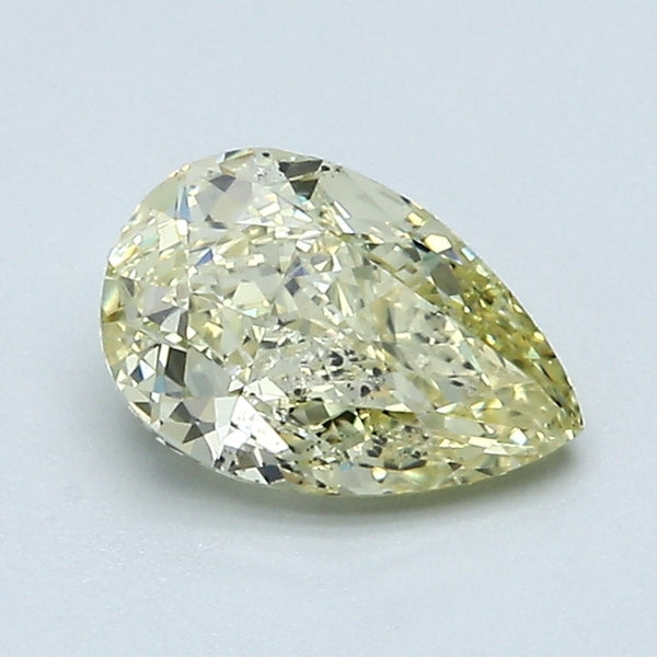 1.00 Carat Pear Shape Natural Mined Diamond Fancy  Yellow Color SI2 Clarity With GIA Certificate, natural diamonds, precious stones, engagement diamonds