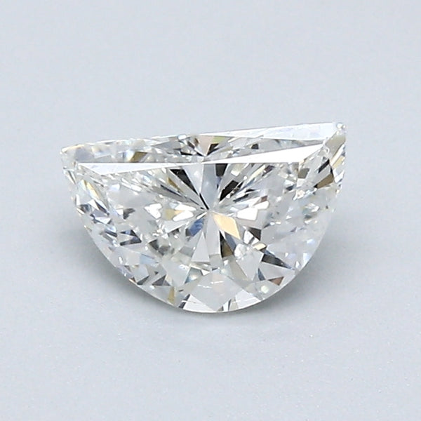 0.62 Carat Half Moon Shape Diamond color H Clarity SI1, natural diamonds, precious stones, engagement diamonds