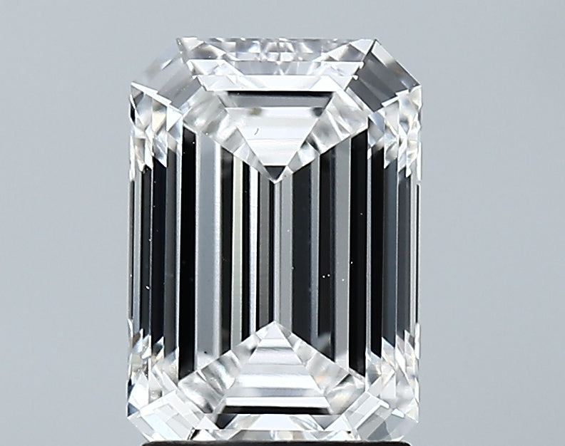 Lab-Grown 2.07 Carat Emerald Cut Diamond color E Clarity VS2 With GIA Certificate, precious stones, engagement diamonds