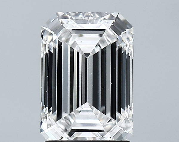 Lab-Grown 2.07 Carat Emerald Cut Diamond color E Clarity VS2 With GIA Certificate, precious stones, engagement diamonds