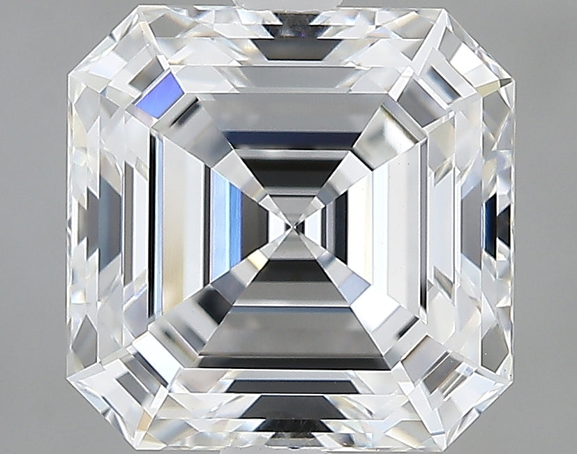 Lab-Grown 3.01 Carat Asscher Cut Diamond color E Clarity VVS2, precious stones, engagement diamonds