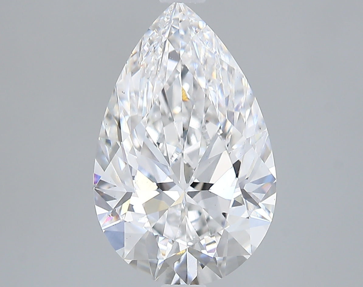 Lab-Grown 2.82 Carat Pear Shape Diamond color D Clarity VS2 With GIA Certificate, precious stones, engagement diamonds