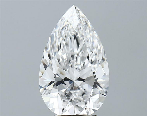 Lab-Grown 3.22 Carat Pear Shape Diamond color E Clarity VVS2 With GIA Certificate, precious stones, engagement diamonds
