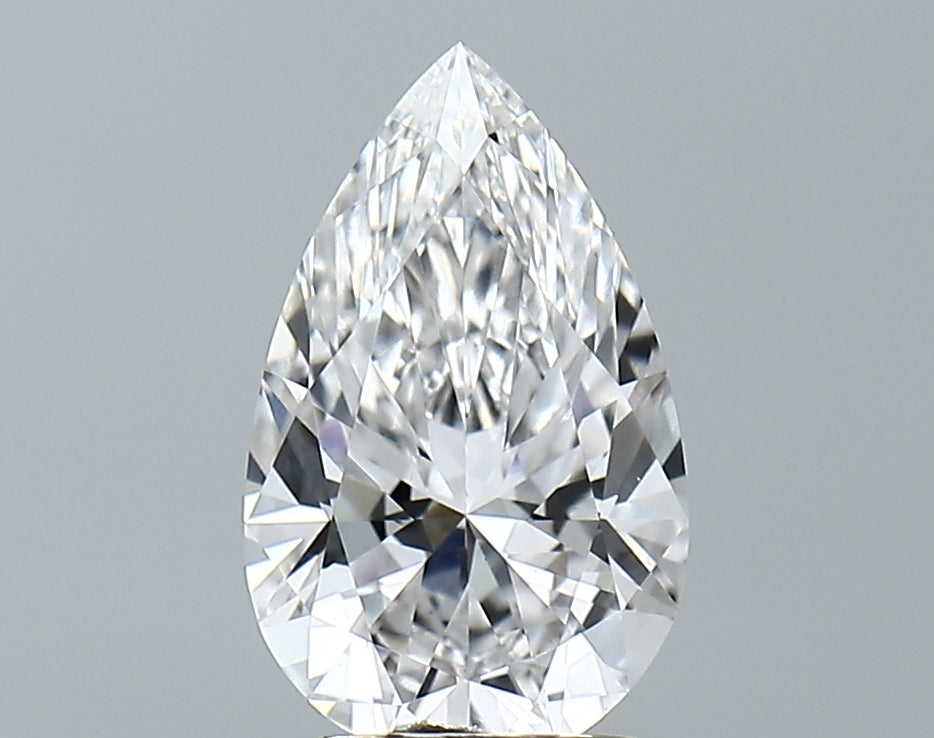 Lab-Grown 1.68 Carat Pear Shape Diamond color D Clarity VVS2 With GIA Certificate, precious stones, engagement diamonds