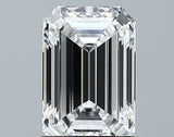 Lab-Grown 1.53 Carat Emerald Cut Diamond color D Clarity VVS2, precious stones, engagement diamonds