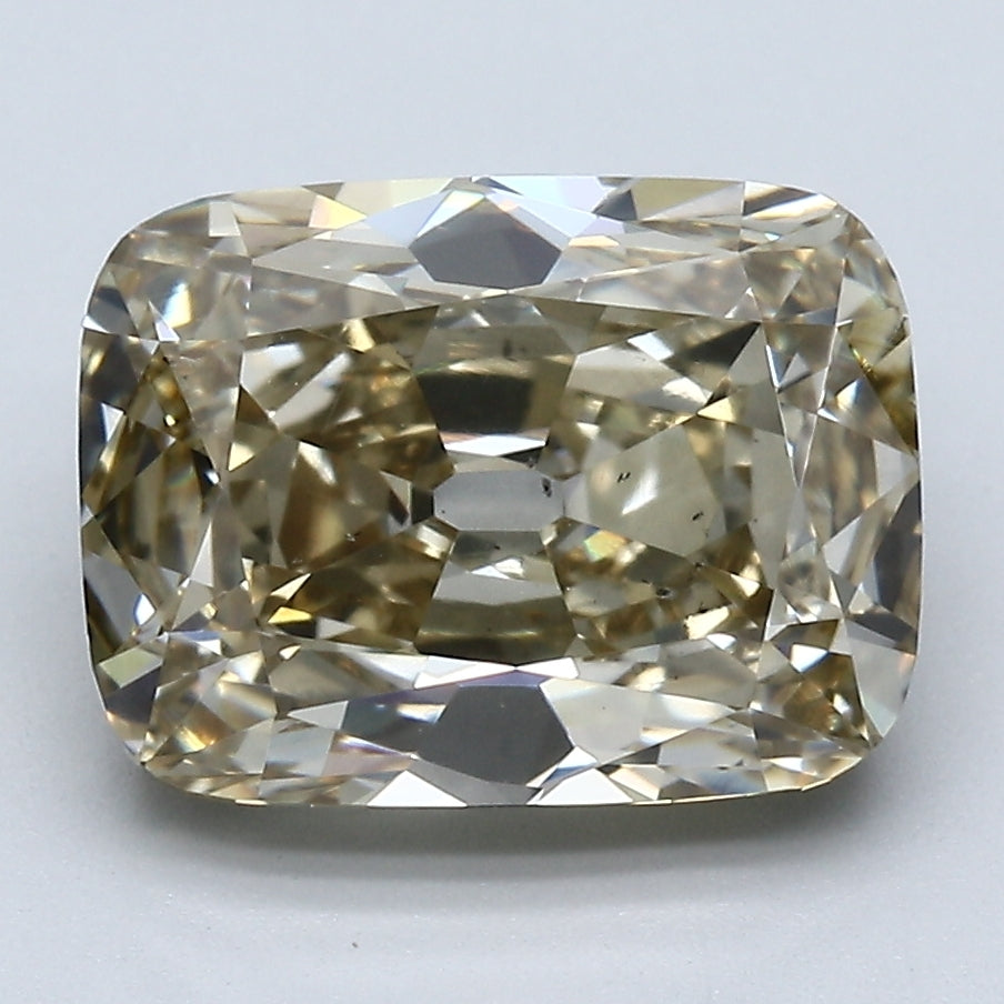 4.14 Ct Cushion Modified Brilliant Cut Diamond Loose Handcrafted FANCY YELLOWISH BROWN-SI1 Natural GIA, natural diamonds, precious stones, engagement diamonds
