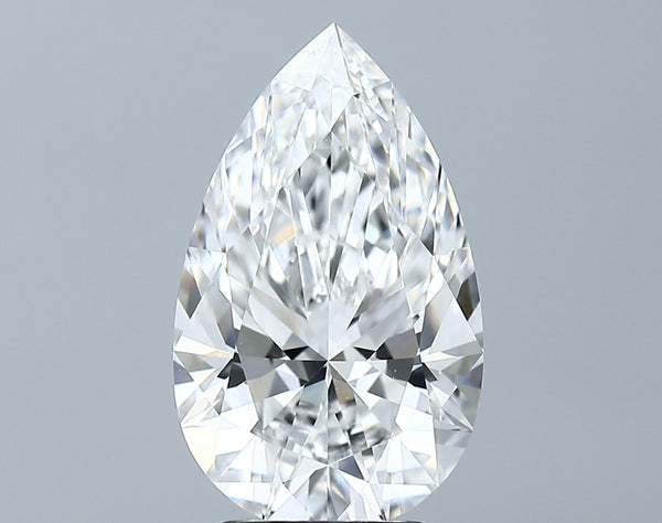 Lab-Grown 3.18 Carat Pear Shape Diamond color D Clarity VVS2 With GIA Certificate, precious stones, engagement diamonds