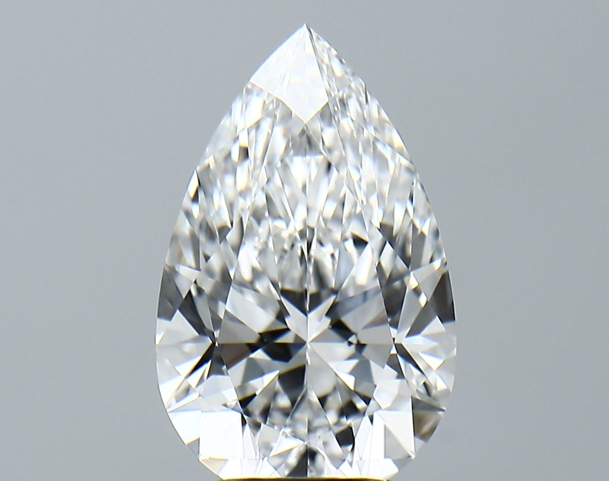 Lab-Grown 4.10 Carat Pear Shape Diamond color E Clarity VVS2 With GIA Certificate, precious stones, engagement diamonds