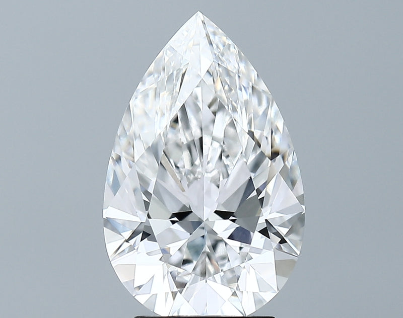 Lab-Grown 3.23 Carat Pear Shape Diamond color E Clarity VVS2 With GIA Certificate, precious stones, engagement diamonds