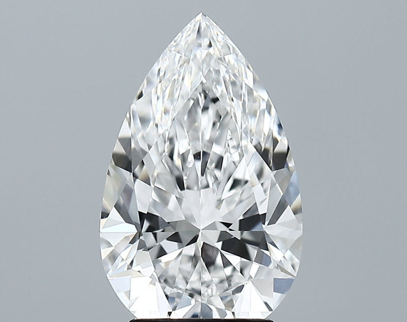 Lab-Grown 3.00 Carat Pear Shape Diamond color E Clarity VVS2 With GIA Certificate, precious stones, engagement diamonds