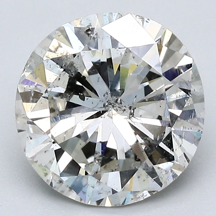 2.56 Carat Round Brilliant Natural Mined Diamond J Color I1 Clarity With GIA Certificate, natural diamonds, precious stones, engagement diamonds