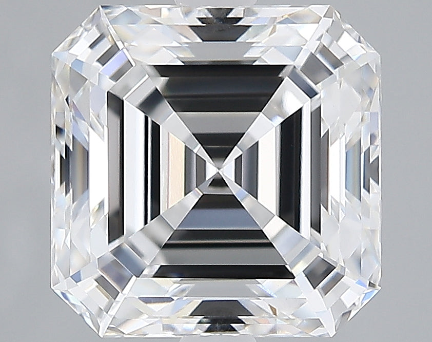 Lab-Grown 3.21 Carat Asscher Cut Diamond color E Clarity VVS2, precious stones, engagement diamonds