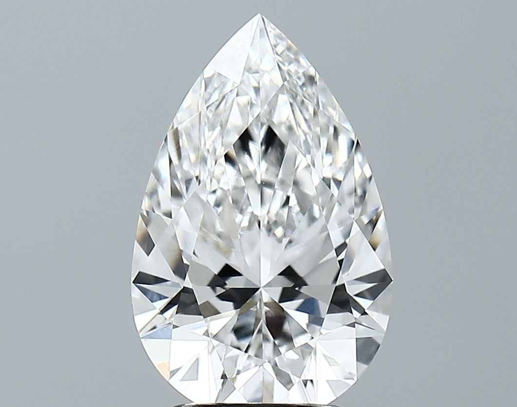 Lab-Grown 2.84 Carat Pear Shape Diamond color E Clarity VVS2, precious stones, engagement diamonds