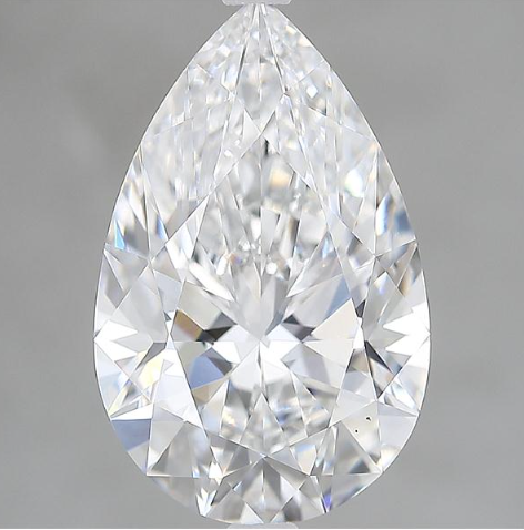 Lab-Grown 4.04 Carat Pear Shape Diamond color E Clarity VVS2 With GIA Certificate, precious stones, engagement diamonds