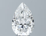 Lab-Grown 3.02 Carat Pear Shape Diamond color E Clarity VVS2 With GIA Certificate, precious stones, engagement diamonds