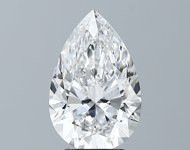 Lab-Grown 3.02 Carat Pear Shape Diamond color E Clarity VVS2 With GIA Certificate, precious stones, engagement diamonds