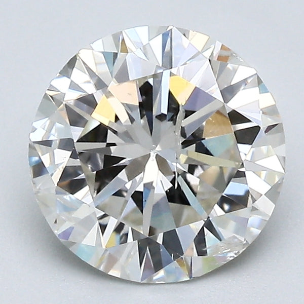 2.01 Carat Round Brilliant Natural Mined Diamond J Color I1 Clarity With GIA Certificate, natural diamonds, precious stones, engagement diamonds