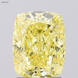 Lab-Grown 2.19 Carat Cushion Modified Brilliant Cut Diamond color FV.YL Clarity VS1, precious stones, engagement diamonds