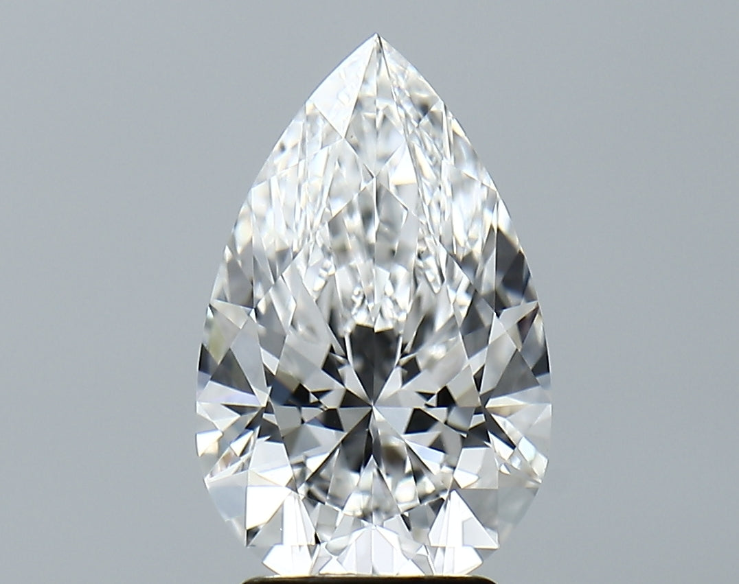 Lab-Grown 2.62 Carat Pear Shape Diamond color F Clarity VS1 With GIA Certificate, precious stones, engagement diamonds