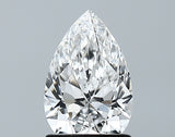 Lab-Grown 1.21 Carat Pear Shape Diamond color D Clarity VVS2, precious stones, engagement diamonds