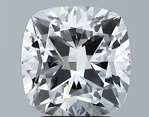 Lab-Grown 3.14 Carat Square Cushion Cut Diamond color E Clarity VS1, precious stones, engagement diamonds