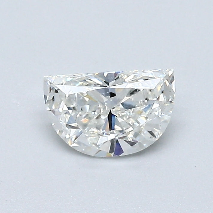 0.56 Carat Half Moon Shape Natural Mined Diamond F Color SI1 Clarity With GIA Certificate, natural diamonds, precious stones, engagement diamonds