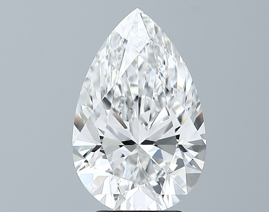 Lab-Grown 3.23 Carat Pear Shape Diamond color E Clarity VVS2, precious stones, engagement diamonds