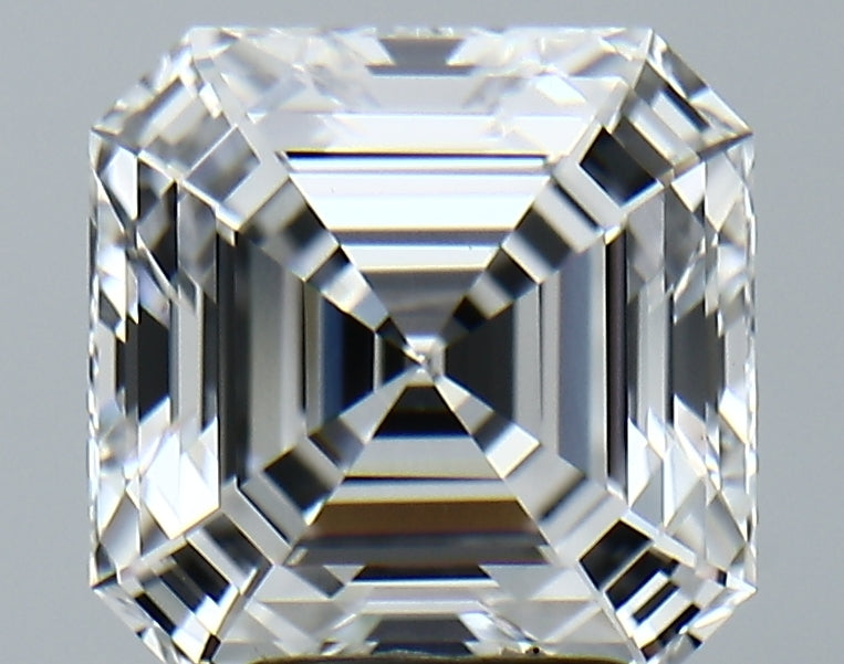 Lab-Grown 4.11 Carat Asscher Cut Diamond color E Clarity VVS2, precious stones, engagement diamonds