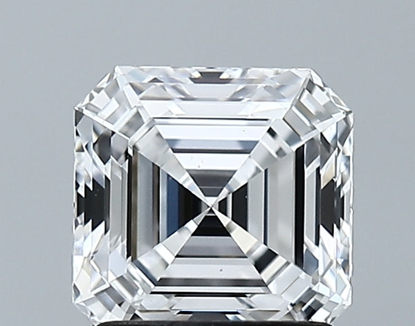 Lab-Grown 1.63 Carat Asscher Cut Diamond color D Clarity VS1 With GIA Certificate, precious stones, engagement diamonds