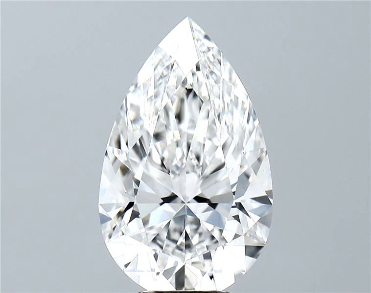 Lab-Grown 5.15 Carat Pear Shape Diamond color E Clarity VS1 With GIA Certificate, precious stones, engagement diamonds