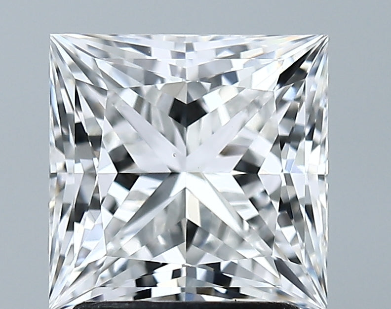 Lab-Grown 2.18 Carat Princess Cut Diamond color E Clarity VS1 With GIA Certificate, precious stones, engagement diamonds