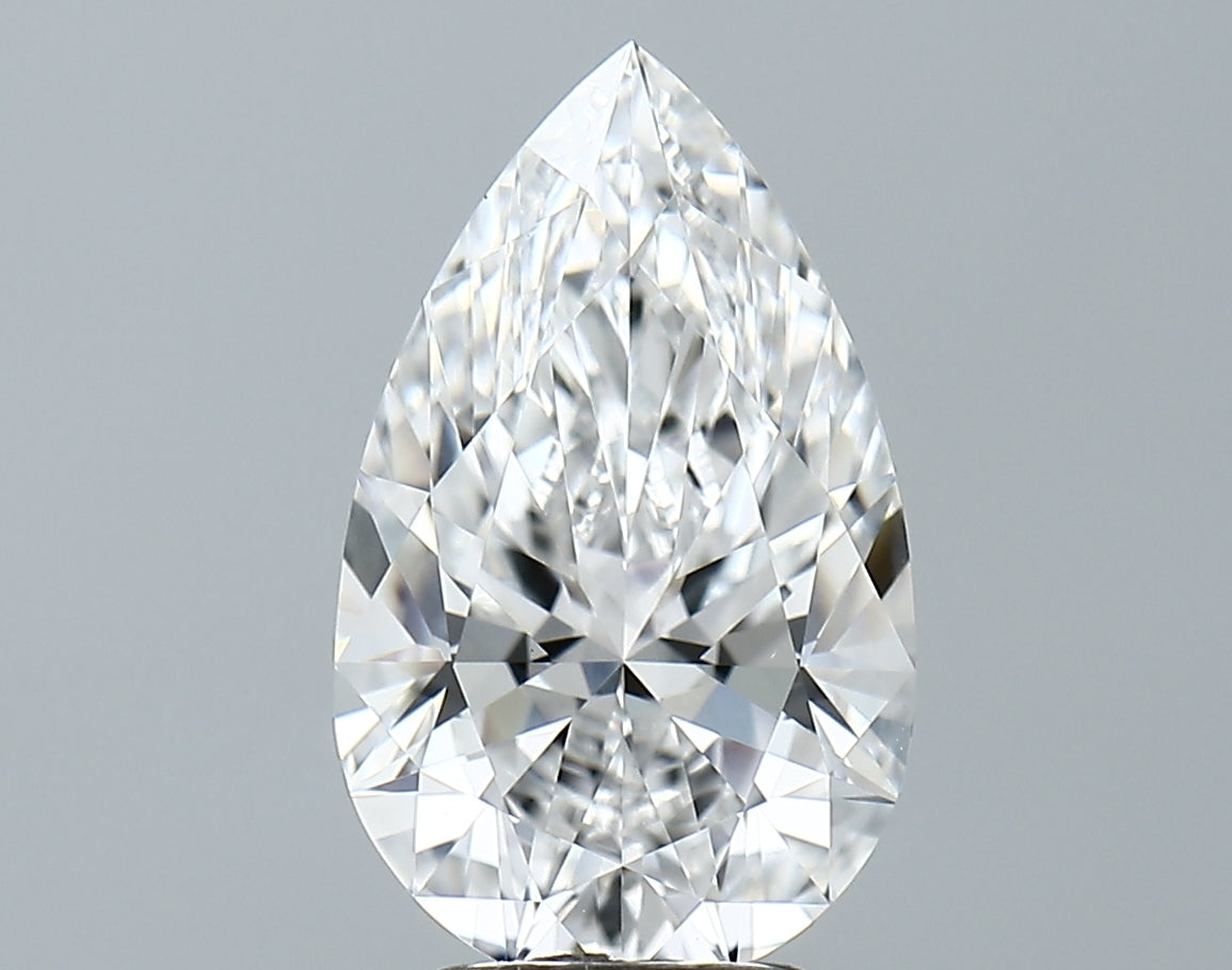 Lab-Grown 3.16 Carat Pear Shape Diamond color E Clarity VS1 With GIA Certificate, precious stones, engagement diamonds