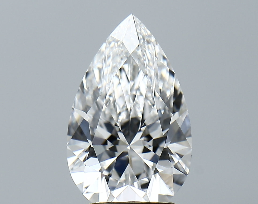 Lab-Grown 2.87 Carat Pear Shape Diamond color E Clarity VS1 With GIA Certificate, precious stones, engagement diamonds